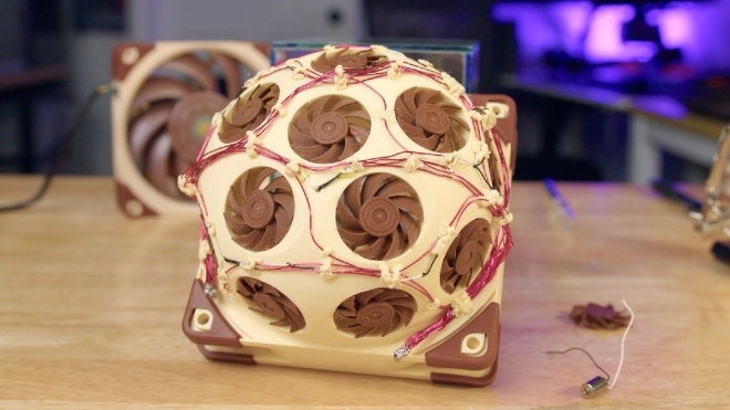 Major Hardware d�fie Noctua avec 15 mini-ventilos dans un seul 120 mm