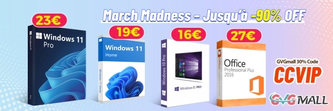 Windows � partir de 11 euros avec l'activation et le support garanti avec GVGMall, c'est g�nial !!!