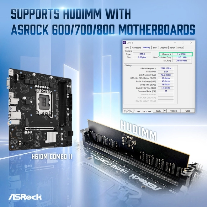 HUDIMM : la DDR5 low cost prend forme chez ASRock et ASUS