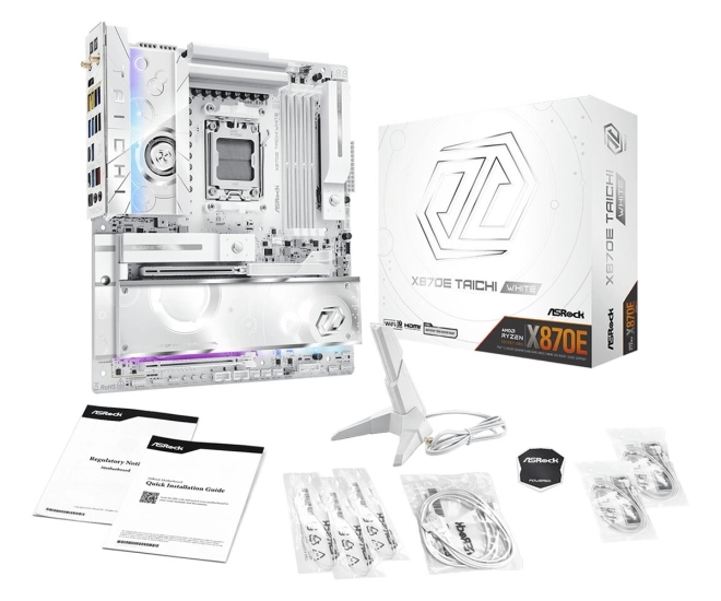 ASRock X870E Taichi : voil� que d�barque une tr�s belle version blanche, enfin white