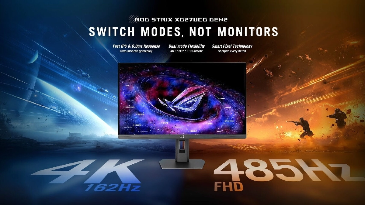 ASUS �tend sa gamme Dual Mode : trois �crans 4K capables de grimper jusqu�� 485 Hz en Full HD