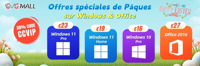 Une VRAIE Cl� Windows pour seulement 11 � ! Activation officielle et support garanti par GVGmall
