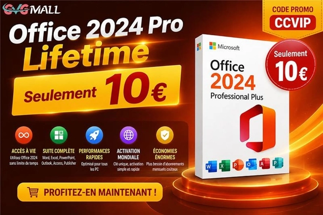 GO, Office 2024 Pro Lifetime � seulement 10 � sur GVGmall !!!