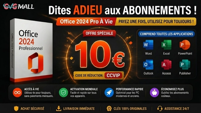 10 � Office 2024 Pro Plus : utilisation � vie, disponible sur GVGMall！