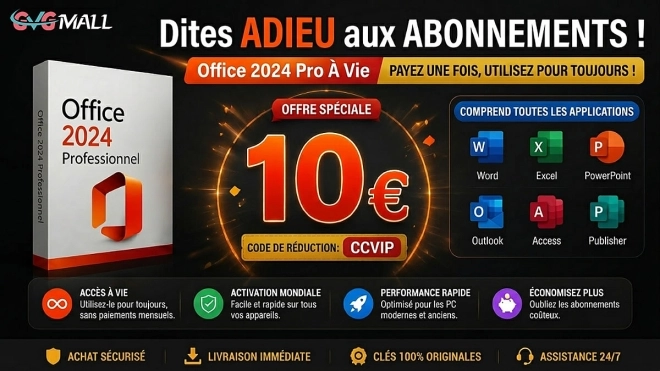 BIM Bam boum, Office 2024 Pro � vie pour seulement 10 � !