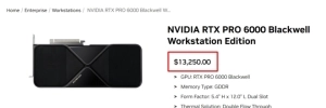 NVIDIA RTX PRO 6000 Blackwell � 13250 dollars : + 73 % de hausse en un peu plus d'un an,
