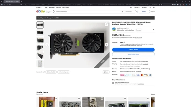Une in�dite carte graphique NVIDIA GeForce RTX 2080 Ti SUPER se retrouve sur la toile !