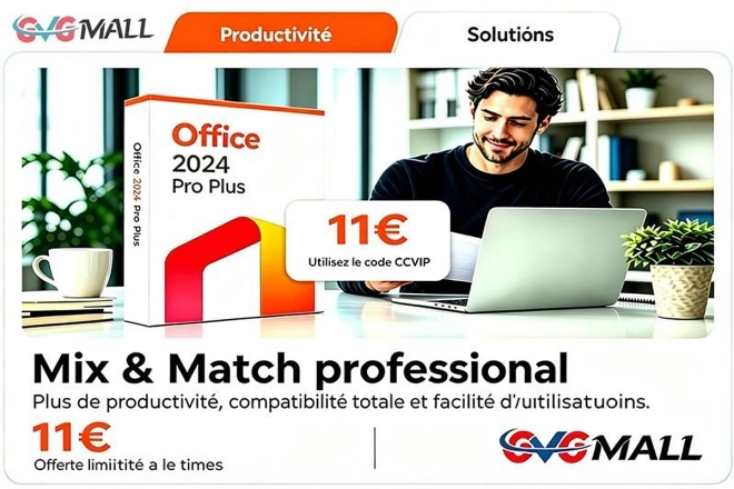 Office 2024 Pro Plus, acc�s complet avec paiement unique de 11 �