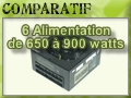 6 alimentations de 650 � 900 watts