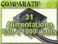 31 alimentations de 650 � 1000 watts