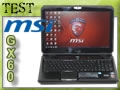 Test portable Gamer MSI GX60