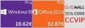 Microsoft Windows 10 Pro OEM  10.62 euros et Office 2019  32.87 euros