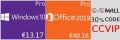 Microsoft Windows 10  13 euros, Office 2019  40 euros avec Cowcotland et GVGMall