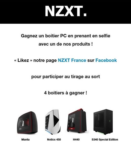 quatre boitiers nzxt gagner pendant gamers assembly 2016