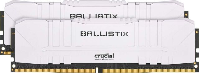 Ballistix Blanche RGB - 2 x 8 Go (16 Go) - DDR4 3200 MHz - CL16