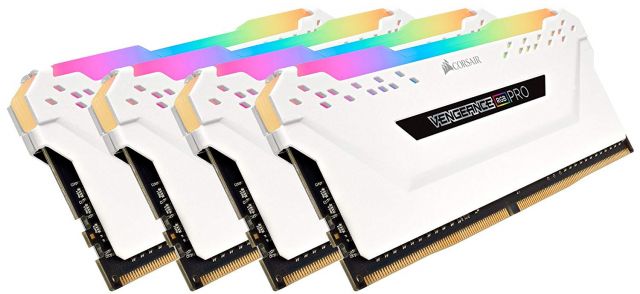 Vengeance RGB PRO 64Go (4x16Go), DDR4, 3600MHz, C18, XMP 2.0 Eclairage LED RGB dynamique - Blanc