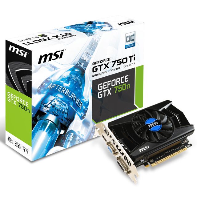 MSI GeForce GTX 750 Ti OC - 2Go (N750Ti-2GD5/OC)