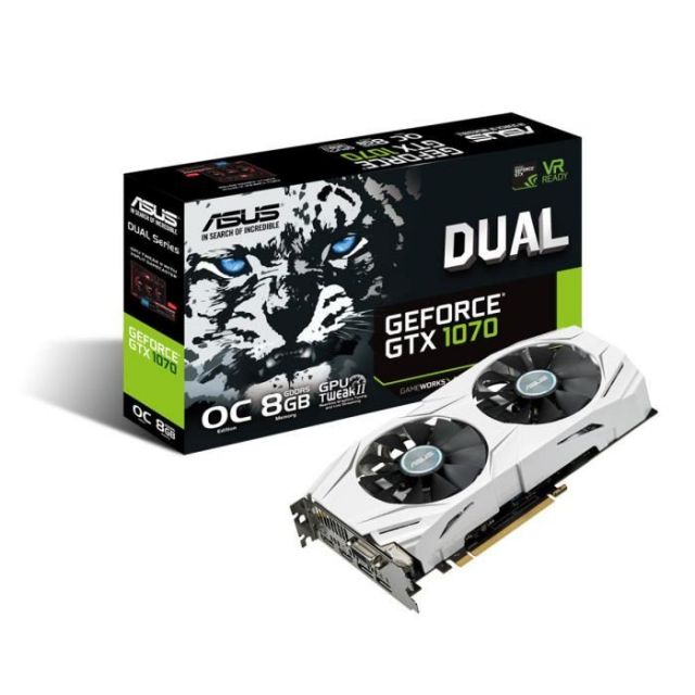 Asus GeForce GTX 1070 DUAL OC - 8 Go (DUAL-GTX1070-O8G)