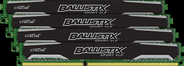 Crucial Ballistix Sport 4 x 8 Go DDR4 PC19200 (BLS4C8G4D240FSA)