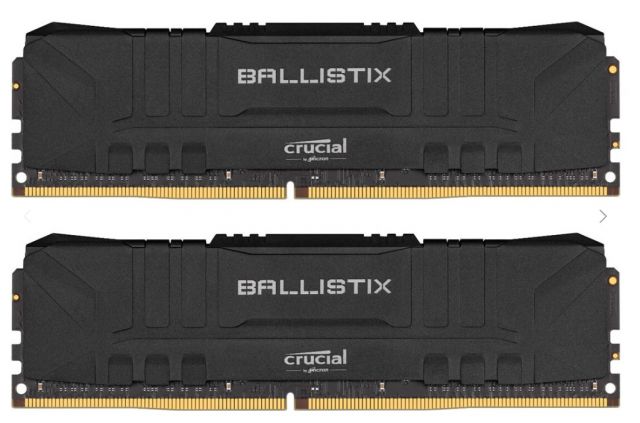 Ballistix - Kit 16Go (2x8Go) DDR4-3200 Mémoire gamer pour PC de bureau (Noir)