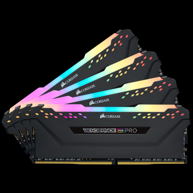VENGEANCE RGB PRO 32 GO (4 x 8 GO) DDR4 DRAM 3 200 MHz C16 — noir