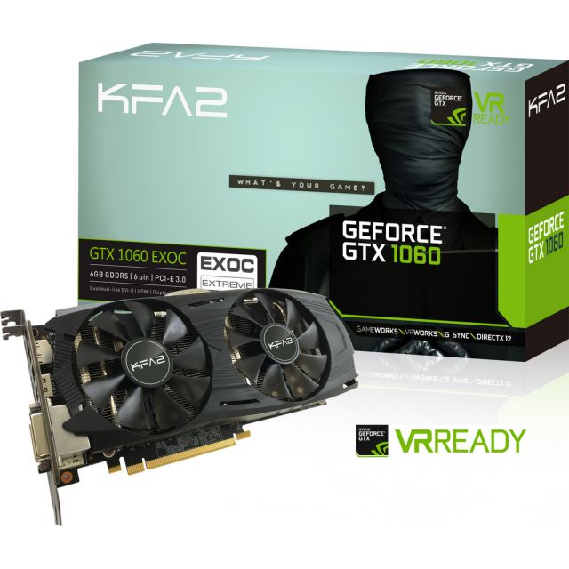 kfa2 GeForce GTX 1060 EXOC - 6Go (GTX-1060-EXOC-6GB)