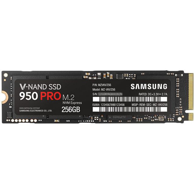 Samsung Série 950 Pro 256 Go M.2 (MZ-V5P256BW) Pas d'image
