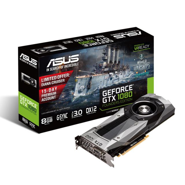 Asus GeForce GTX 1080 Founders Edition - 8Go (90YV09W0-U0NA00) Pas d'image