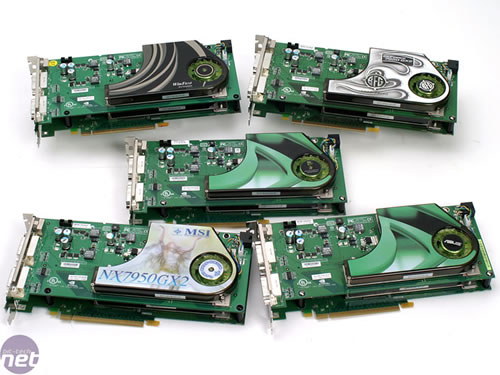5 cartes graphiques GeForce 7950 GX2