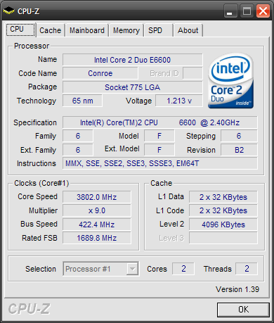 Nouvelle version CPU-Z
