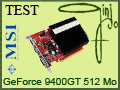 test carte graphique 9400 GT MSI