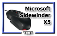test souris Microsoft Sidewinder X5