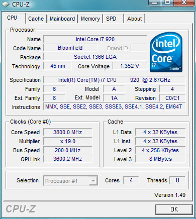 Guide Overclocking Core i7 920 3.8 GHz