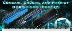 test 3 kits 3 x 2 Go en DDR3-1600 
