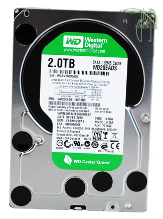 test disque dur WD Caviar Green 2 To