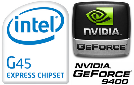 Intel G45 contre Nvidia 9400M