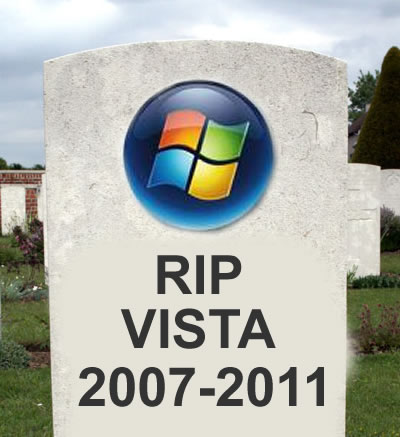 La fin de Windows Vista pour Janvier 2011