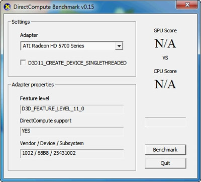 premier benchmark DirectCompute GPGPU 