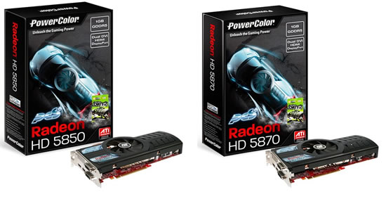 nouvelles HD 5870 HD 5850 PCS+ Power Color 40 nm ATI DirectX 11