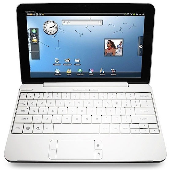 hp netbook tactile 3g android 