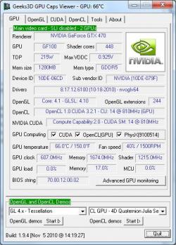 GPU Shark et GPU Caps se mettent  jour pour la GTX 580