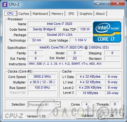 [Cowcotland] Test processeur Intel Sandy Bridge-E Core i7 3820