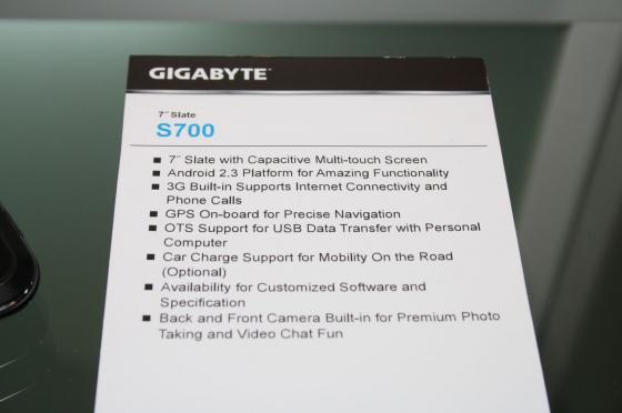 [CeBIT 2012] Gigabyte donne dans la tablette 7 pouces