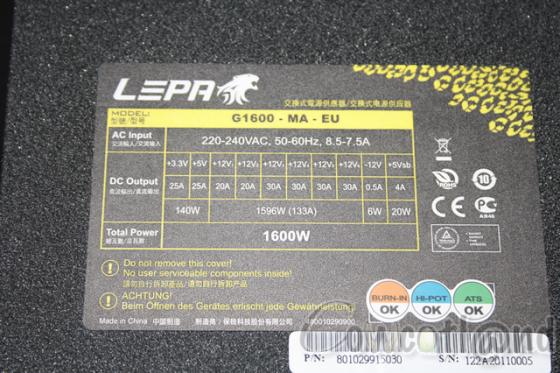 LEPA : un bloc 1600 watts Gold Full Modulaire