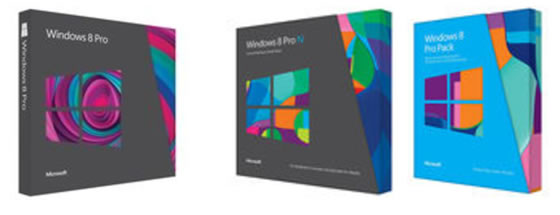 Mais  quoi ressemblent les boites de Windows 8