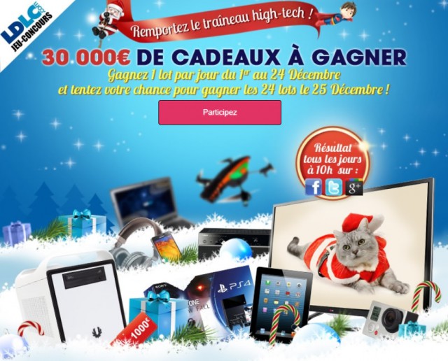concours noel ldlc 30 000-euros cadeaux