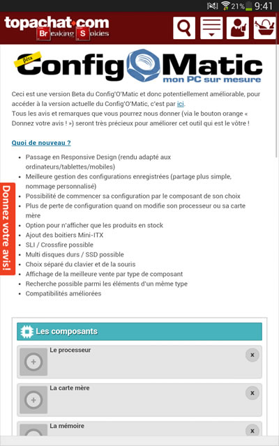 config o matic top achat beta prometeuse
