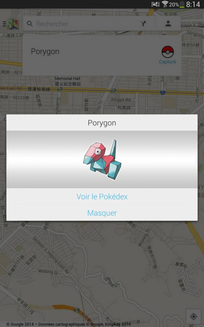 google maps chasse pokemon