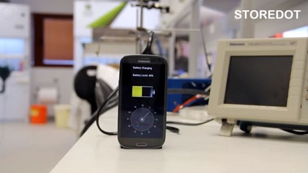 storedot annonce recharger votre smartphone 30 secondes