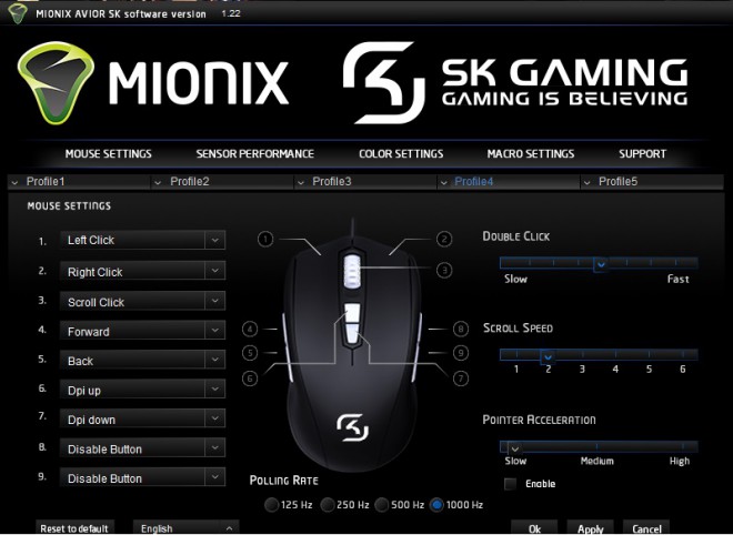 mionix met jour logiciel sk gaming